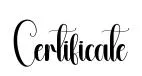 Certificate original font preview
