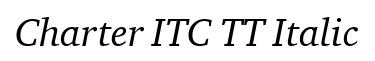 Charter ITC TT Italic