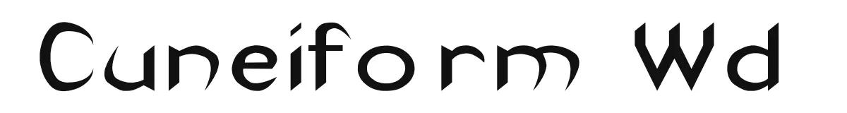 Cuneiform Wd original font preview