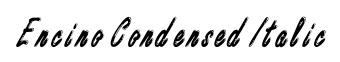 Encino Condensed Italic