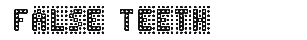False Teeth original font preview