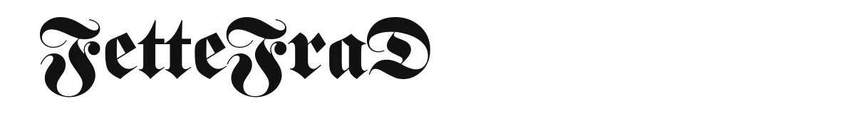FetteFraD original font preview