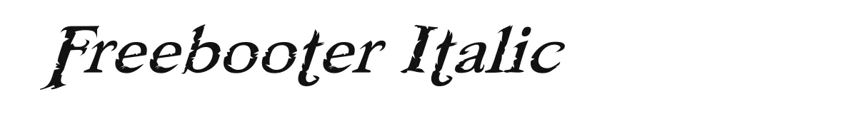 Freebooter Italic original font preview