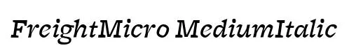 FreightMicro MediumItalic