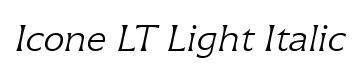 Icone LT Light Italic