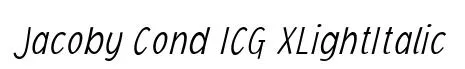 Jacoby Cond ICG XLightItalic