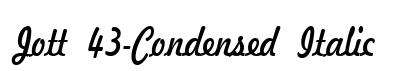 Jott 43-Condensed Italic