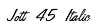 Jott 45 Italic original font preview
