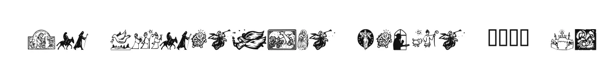 KR Christmas Dings 2004 Four original font preview