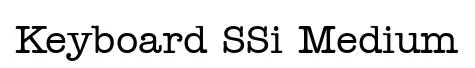 Keyboard SSi Medium original font preview