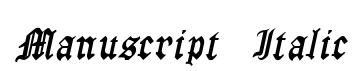 Manuscript  Italic