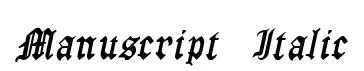 Manuscript  Italic