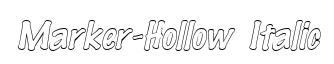 Marker-Hollow Italic