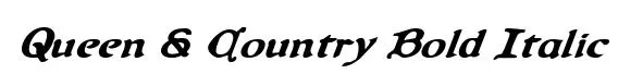 Queen & Country Bold Italic