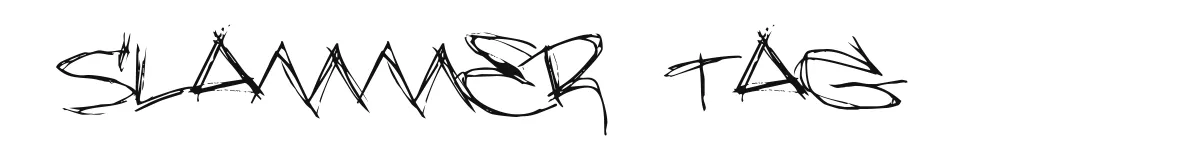 Slammer tag original font preview