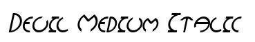 Devil Medium Italic original font preview