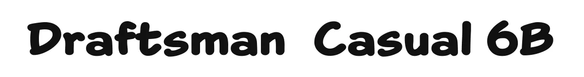 Draftsman  Casual 6B original font preview