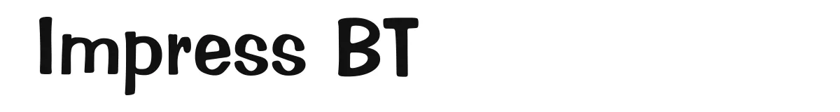 Impress BT original font preview