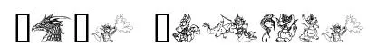 Ev's Dragons original font preview
