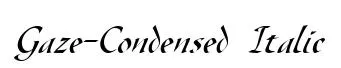 Gaze-Condensed Italic