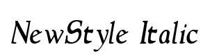NewStyle Italic original font preview