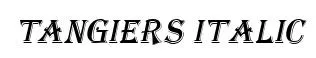 Tangiers Italic original font preview