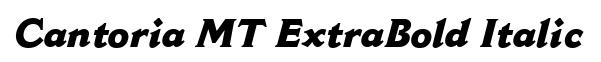 Cantoria MT ExtraBold Italic