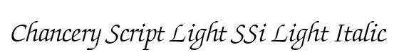 Chancery Script Light SSi Light Italic