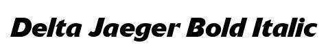 Delta Jaeger Bold Italic
