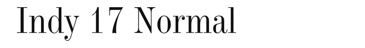 Indy 17 Normal original font preview