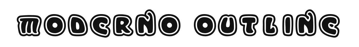 Moderno Outline original font preview