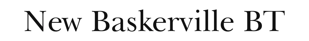 New Baskerville BT original font preview