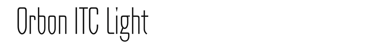 Orbon ITC Light original font preview