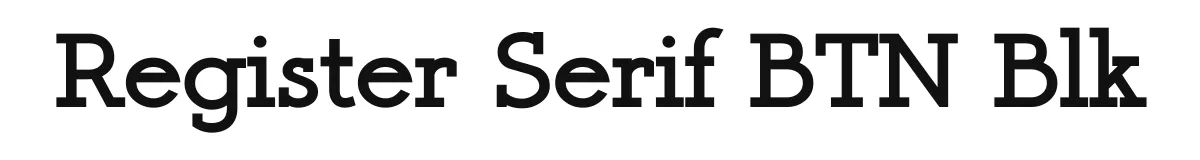 Register Serif BTN Blk original font preview