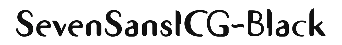 SevenSansICG-Black original font preview