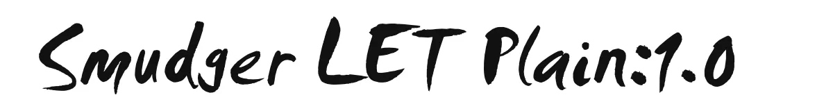 Smudger LET Plain:1.0 original font preview