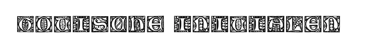 Gotische Initialen original font preview