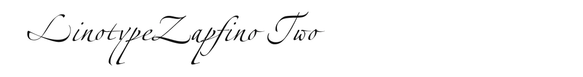 LinotypeZapfino Two original font preview