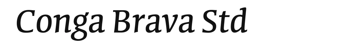 Conga Brava Std original font preview