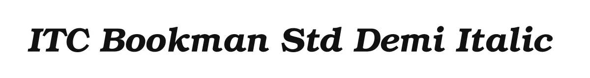 ITC Bookman Std Demi Italic original font preview