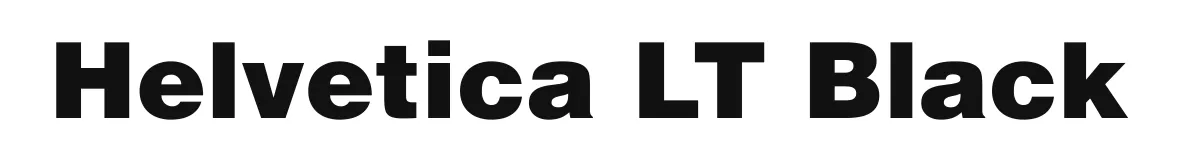Helvetica LT Black original font preview