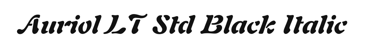Auriol LT Std Black Italic original font preview