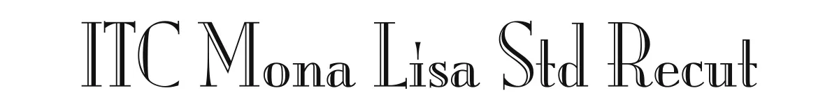 ITC Mona Lisa Std Recut original font preview