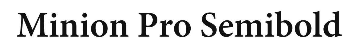 Minion Pro Semibold original font preview