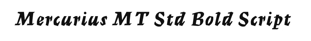 Mercurius MT Std Bold Script original font preview