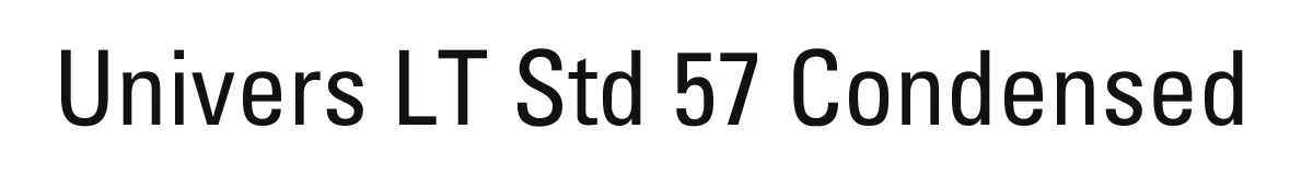 Univers LT Std 57 Condensed original font preview