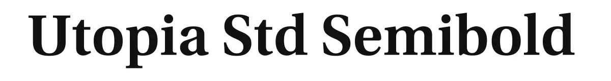 Utopia Std Semibold original font preview