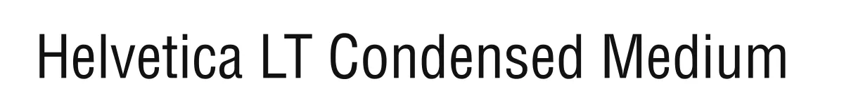 Helvetica LT Condensed Medium original font preview