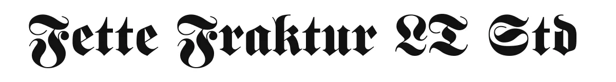 Fette Fraktur LT Std original font preview