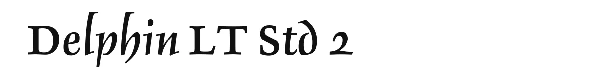 Delphin LT Std 2 original font preview